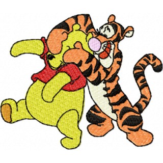 Winnie Pooh and Tigger 2 embroidery design - Embroidery Design
