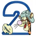 Winnie Pooh Sport Number Two embroidery design featuring playful characters, perfect for baby onesies or t-shirts.