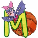 Preview of Piglet Alphabet Letter M embroidery design from Pooh Numbers and Alphabet collection.