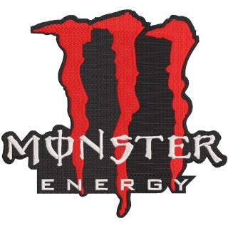 Monster Energy red logo embroidery design - Embroidery Design