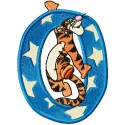 Tigger Alphabet Letter O embroidery design featuring playful Tigger motif for creative stitching on various items.
