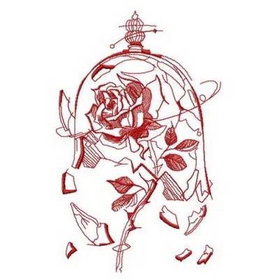 Preview of the Broken Dome embroidery design featuring intricate floral motifs for creative stitching projects.