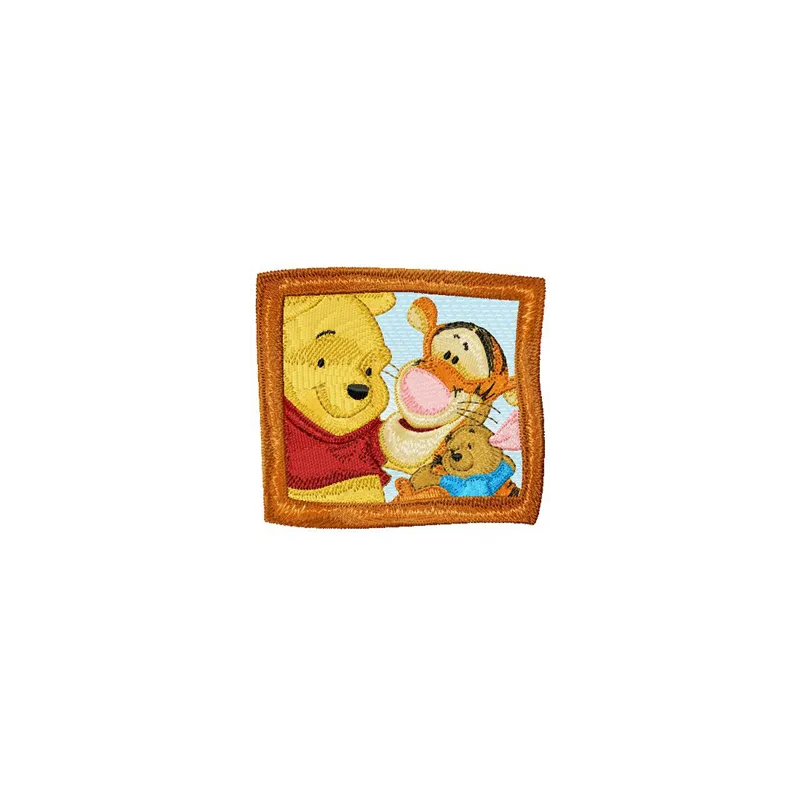 Winnie Pooh, Tigger, and Roo embroidery design featuring beloved characters for cheerful stitching projects.