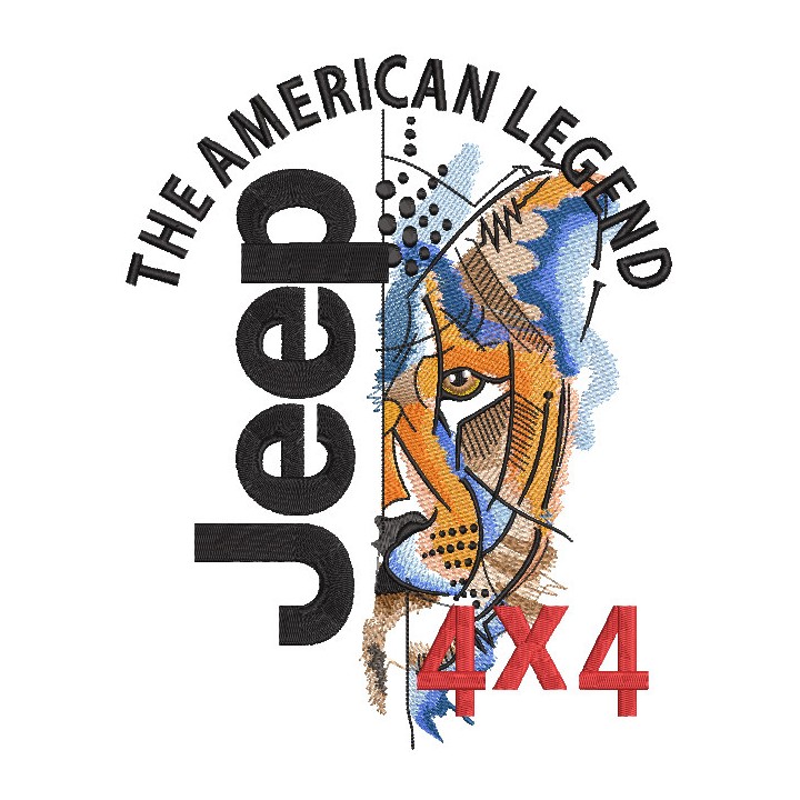 Jeep Panther logo embroidery design - Embroidery Design