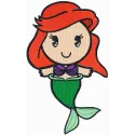 Preview of Disney Cuties Little Mermaid embroidery design, showcasing a whimsical Ariel motif for creative projects.