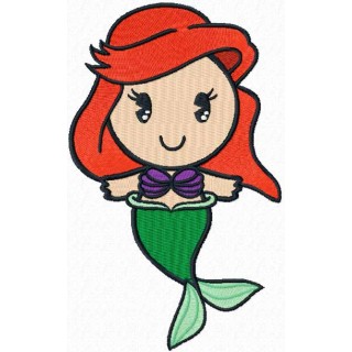 Disney Cuties Little Mermaid embroidery design - Embroidery Design