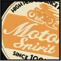 Preview of the Moto Spirit block embroidery design featuring automotive motifs for stitching on apparel and accessories.