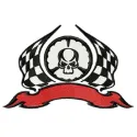 Tribal racing embroidery design for auto sport uniforms, showcasing intricate patterns for dynamic stitching.