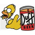 Homer Simpson inspired beer embroidery design featuring a whimsical motif ideal for casual wear on t-shirts or towels.