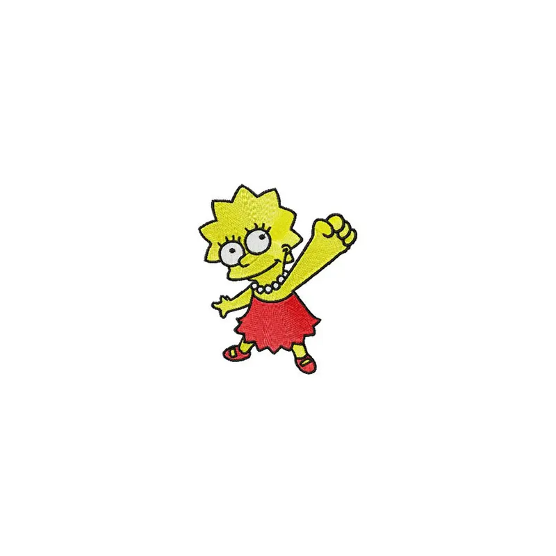 Lisa Simpson 1 embroidery design featuring a playful depiction of Lisa from The Simpsons, ideal for crafting.