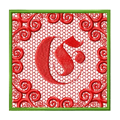 Monogram letter E style 1 embroidery design showcasing elegant stitching patterns for personalized items.