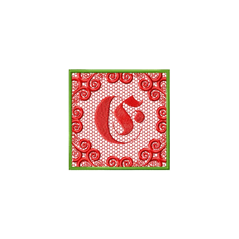 Monogram letter E style 1 embroidery design showcasing elegant stitching patterns for personalized items.