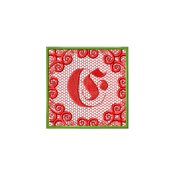 Monogram letter E style 1 embroidery design - Embroidery Design