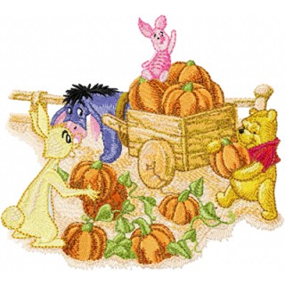 Winnie Pooh and company embroidery design - Embroidery Design