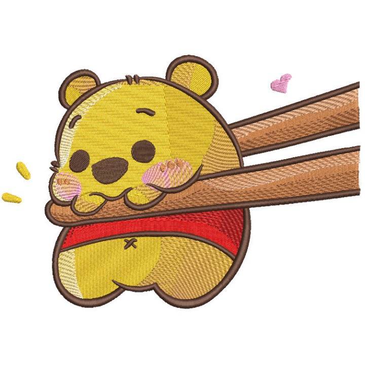 Sushi baby pooh embroidery design - Embroidery Design