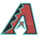 Embroidery design preview of the Arizona Diamondbacks primary logo for 2024 featuring vibrant colors.