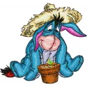 Eeyore embroidery design featuring the beloved character, ideal for stitching on t-shirts, totes, or blankets.