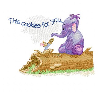 Heffalump and Roo embroidery design - Embroidery Design