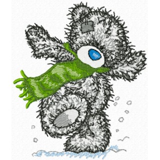 Teddy Bear like winter embroidery design - Embroidery Design