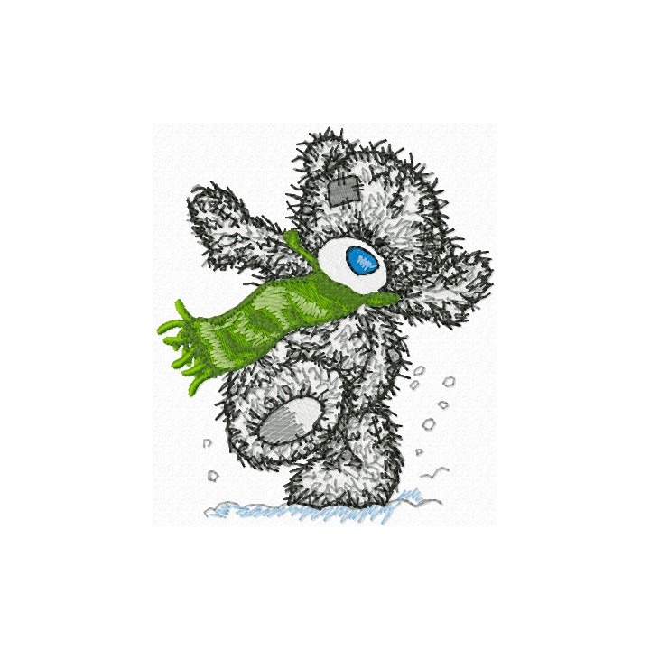 Teddy Bear like winter embroidery design - Embroidery Design