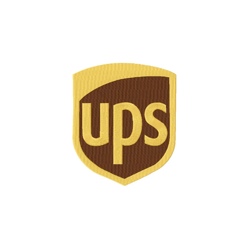 Preview of UPS logo classic embroidery design for stitching on apparel and accessories.