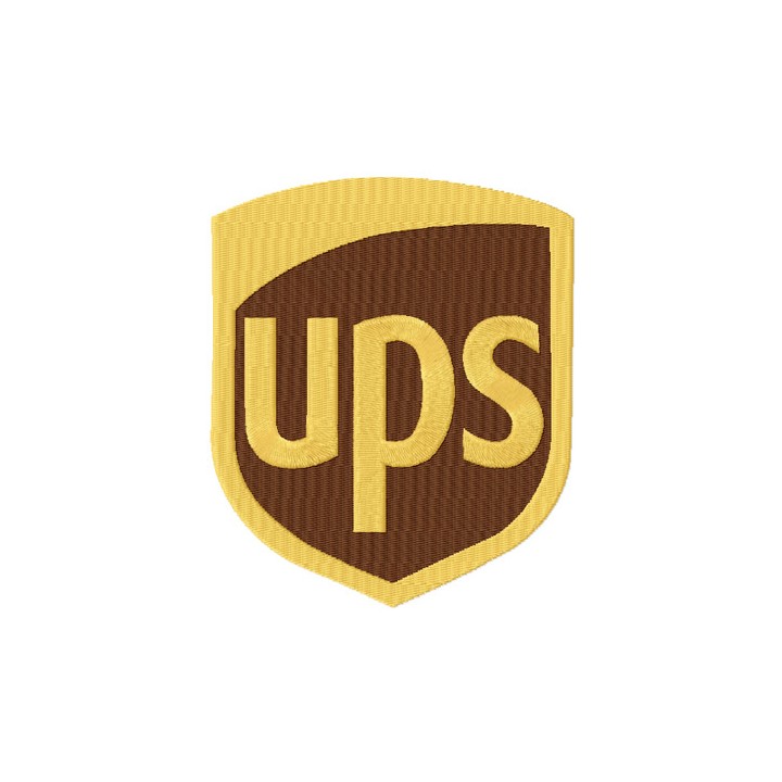 UPS logo classic embroidery design - Embroidery Design
