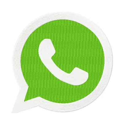 Preview of Whatsapp Logo embroidery design, showcasing intricate stitching for creative projects.