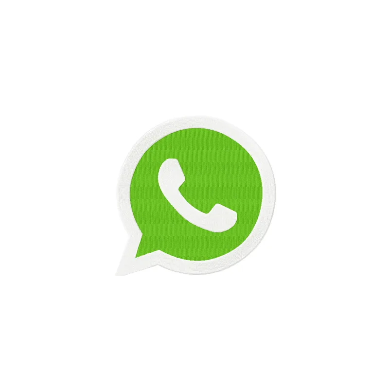 Preview of Whatsapp Logo embroidery design, showcasing intricate stitching for creative projects.