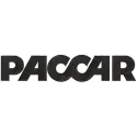 Embroidery design preview of the Paccar logo, showcasing detailed stitching and vibrant colors.