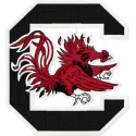 Gamecock and Block C logo embroidery design, ideal for college sports apparel like t-shirts and hoodies.