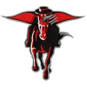 Embroidery design of The Masked Rider logo from Texas Tech University, ideal for college spirit wear.