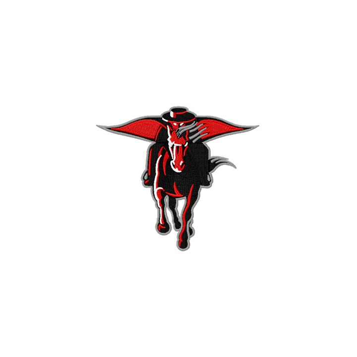 The Masked Rider from Texas Tech University logo embroidery design - Embroidery Design