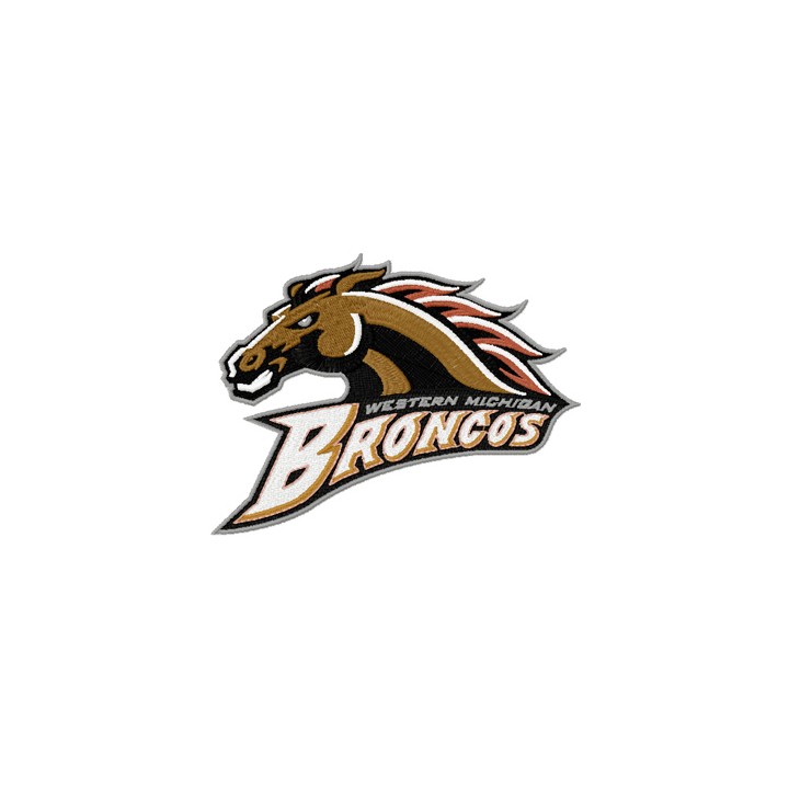 Western Michigan Broncos logo embroidery design - Embroidery Design