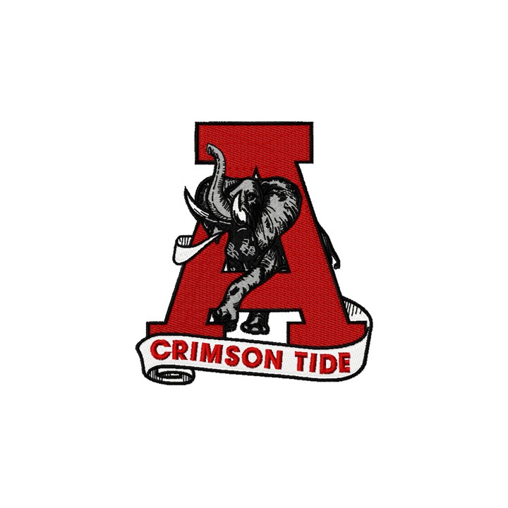 Alabama University Crimson Tide logo 4 embroidery design - Embroidery Design