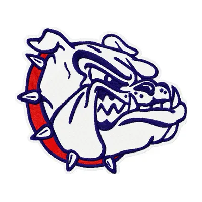 Gonzaga Bulldogs logo embroidery design featuring vibrant colors for college sports enthusiasts.
