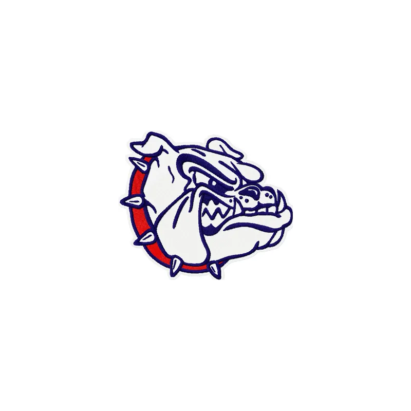 Gonzaga Bulldogs logo embroidery design featuring vibrant colors for college sports enthusiasts.