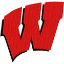 Wisconsin Badgers Logo embroidery design showcasing the iconic college sports emblem for stitching on apparel.