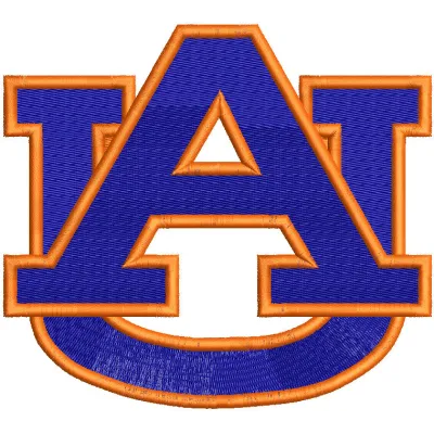 Auburn University Athletic Logo embroidery design showcasing the iconic emblem for stitching on apparel or accessories.