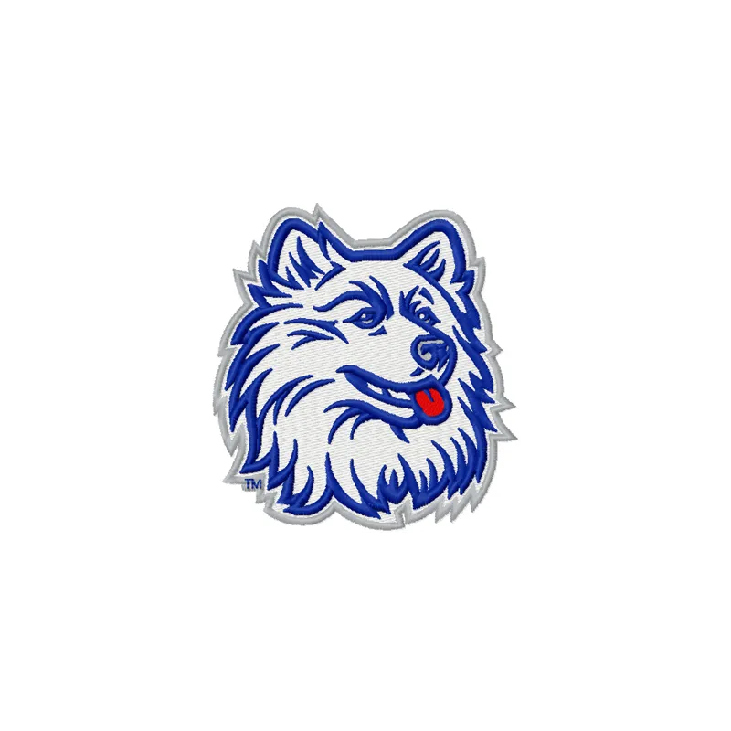Connecticut Huskies logo embroidery design preview for college sports enthusiasts, ideal for caps and hoodies.