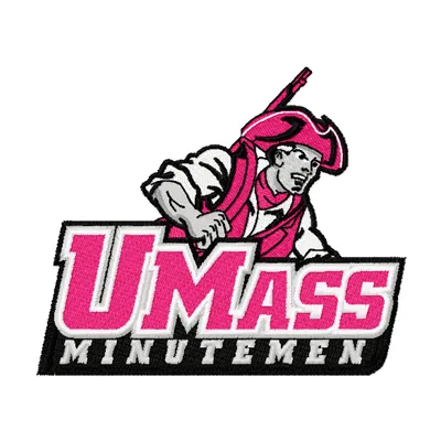 UMass Minutemen Logo embroidery design showcasing the iconic collegiate emblem for sports enthusiasts.