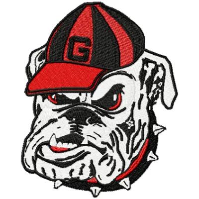 Georgia Bulldogs Primary Logo embroidery design showcasing the iconic logo for stitching on apparel and accessories.