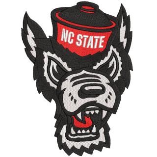 North Carolina State Angry wolf embroidery design - Embroidery Design