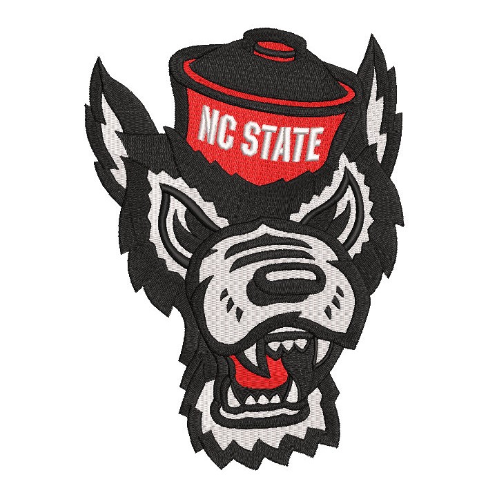 North Carolina State Angry wolf embroidery design - Embroidery Design