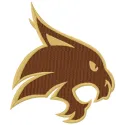 Texas State San Marcos Bobcats logo embroidery design for stitching on apparel and accessories.