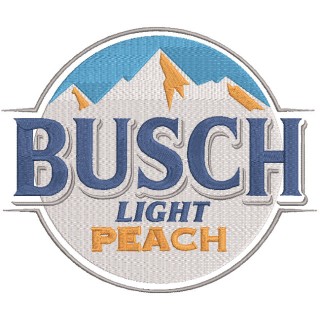 Busch Light Peach Beer embroidery design - Embroidery Design
