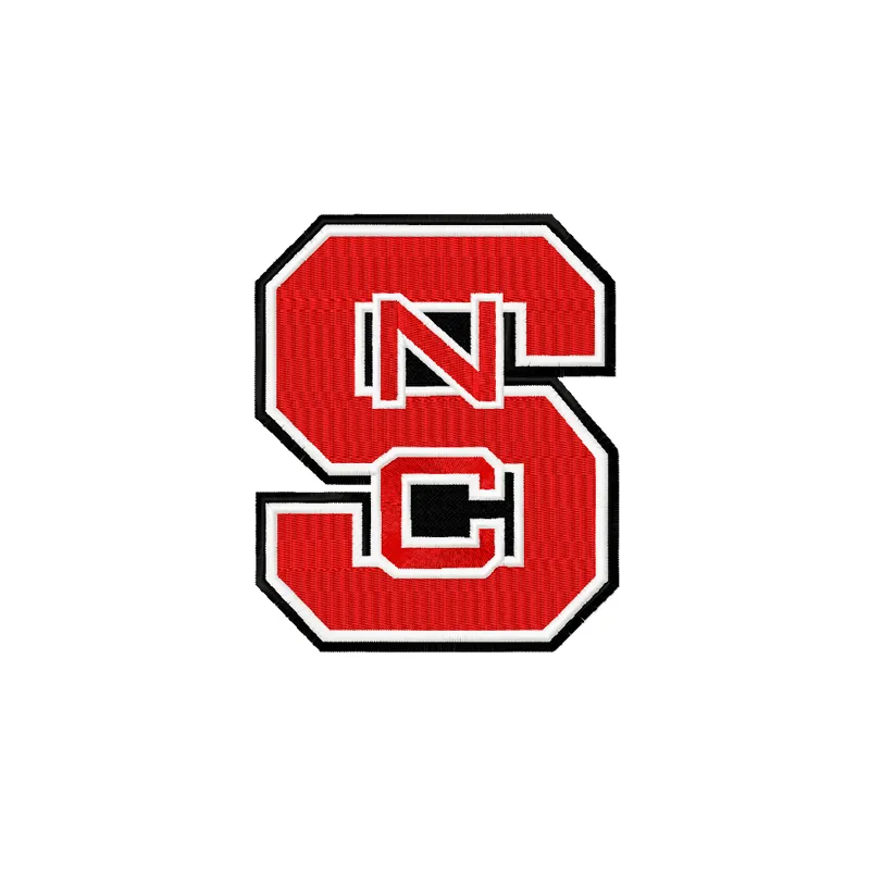 North Carolina State Wolfpack logo embroidery design featuring the iconic emblem for creative stitching projects.
