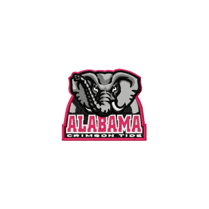 Alabama Crimson Tide small logo embroidery design showcasing the team's emblem for stitching on apparel and accessories.