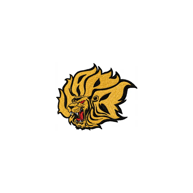 Arkansas-Pine Bluff Golden Lions Logo embroidery design preview, showcasing collegiate spirit for sports enthusiasts.