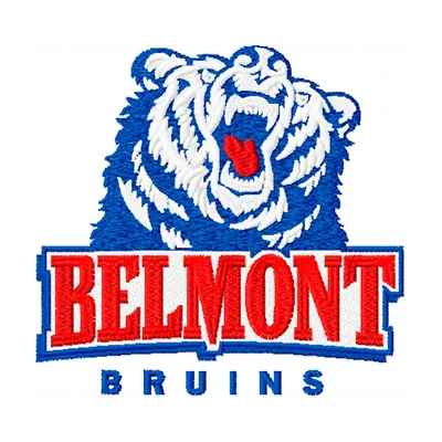 Belmont Bruins Logo embroidery design showcasing the collegiate sports emblem for stitching on apparel and accessories.