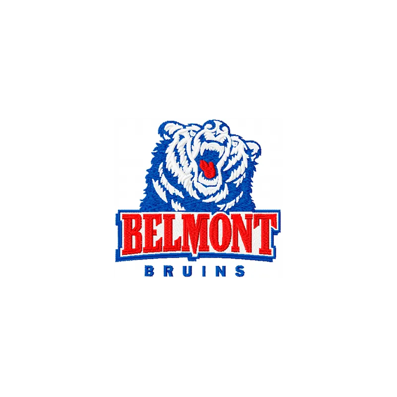 Belmont Bruins Logo embroidery design showcasing the collegiate sports emblem for stitching on apparel and accessories.